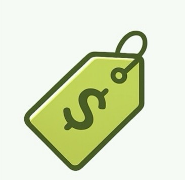 A green sale tag icon with a dollar sign symbol.